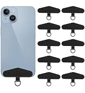 Krijues Metal Cell Phone Tether Tab, 10 Packs Cell Phone Lanyard Tab,Universal Phone Lanyard Patc...