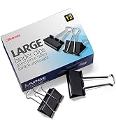 Officemate Large Binder Clips, 2 inch Wide, 1 inch Capacity, Box of 12 (99100)