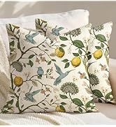 Kokaaee Corduroy Throw Pillow Covers 18x18 - Set of 2 Decorative Spring Pillow Covers with Zipper...