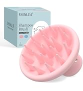 SHINLEA Silicone Scalp Massager Shampoo Brush, Head Scrubber with Soft Bristles for Hair Growth, ...