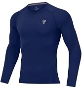 Youper Elite Men's Compression Long-Sleeve T-Shirt, Sports Baselayer T-Shirts Tops for Football, ...