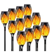 Solar Lights Outdoor - Solar Torch Light with Flickering Flame,Waterproof Solar Garden Lights,Out...