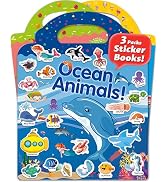 Sticker Book for Toddlers 1-3 2-4, 3p-Ocean-Vehicle-Dino