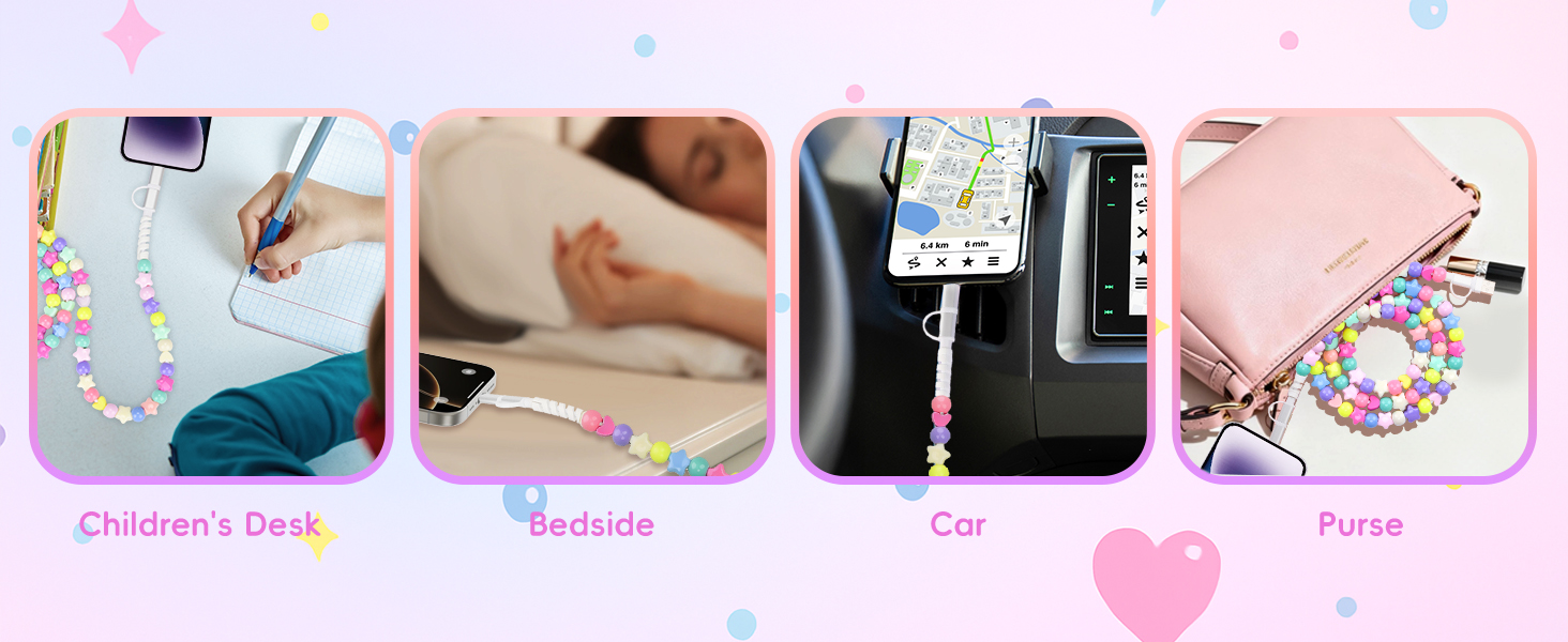 beaded charging cord