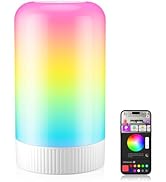 RGBICWW Smart Table Lamp, Touch Bedside Table Lamp with App Control, LED Desk Lamp with Music Syn...