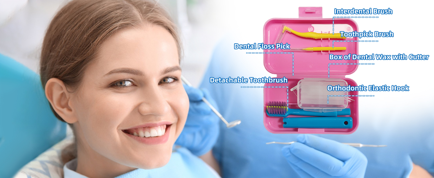 6-in-1 Orthodontic Oral Care Kit with Case