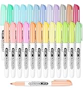 SFAIH 24 Pastel Permanent Markers - Assorted Dreamy Colors, Quick Drying, Fade Resistant, Fine Po...