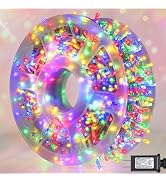 weillsnow 164 FT 500 LED Christmas Lights Outdoor, Waterproof Christmas Fairy Lights with Timer, ...