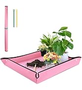 SupKing Repotting Mat for Indoor Plant Transplanting 29.5"x 29.5" Pink Garden Mat for Plant Lover...