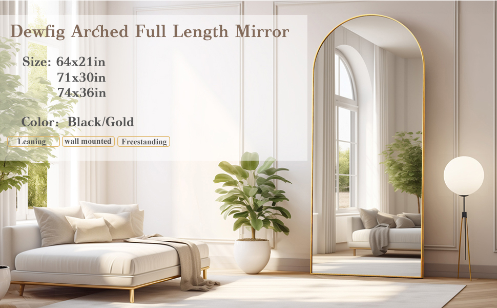 arched floor mirror