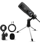 5 CORE Recording Microphone Podcast Bundle • Professional Condenser Cardioid Mic Kit • w Desk Sta...