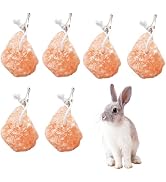 kathson Small Animal Himalayan Salt Lick Block Rabbit Salt Blocks Natural Mineral Salts Chew Trea...