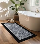 long black bath rug