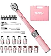DISEN 28 PCS Bike Torque Wrench Set 1/4 Drive, 72-Tooth Precision Torque Ratchet Wrench 20-220 In...