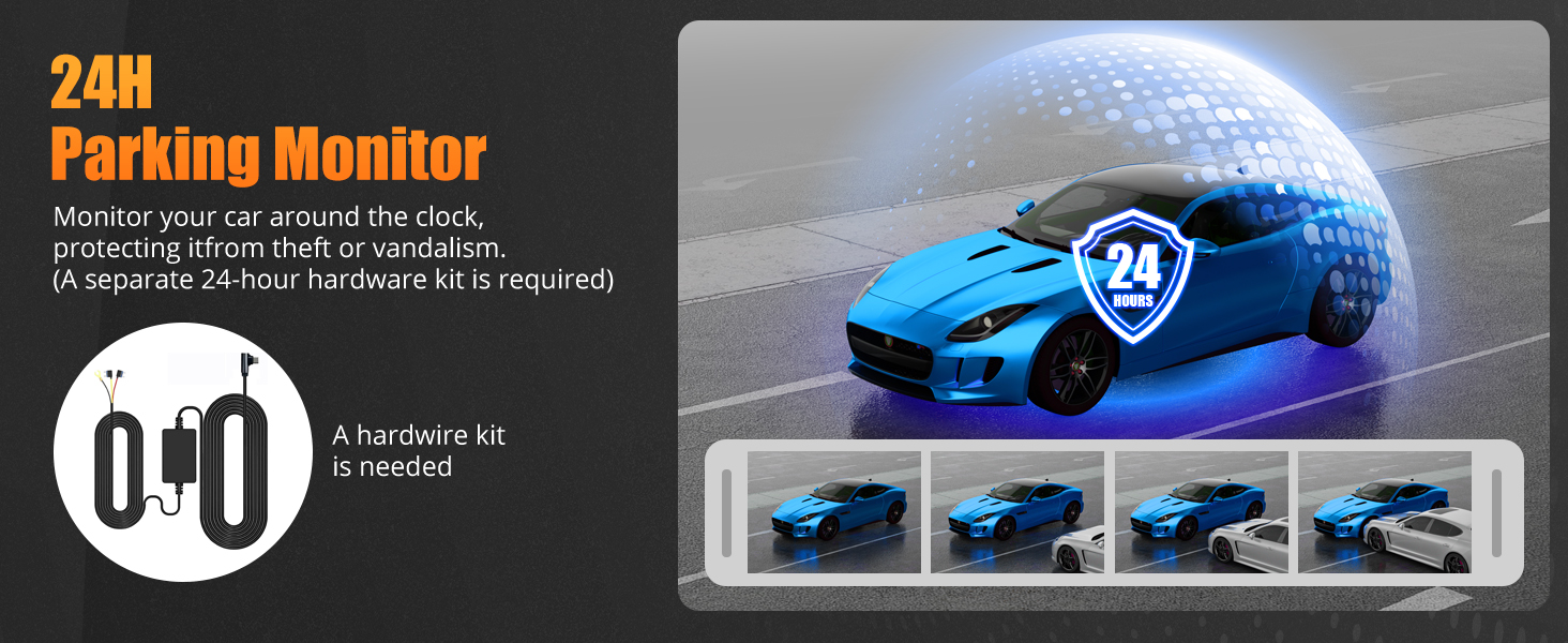 Kyltoor dash cam with parking monitor