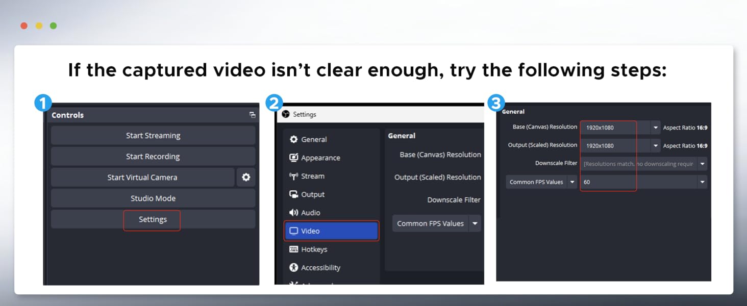 acer Capture Card Important Notes