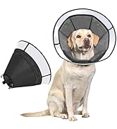 Soft Dog Cone for Dogs After Surgery, Breathable Pet Recovery Collar for Large Medium Small Dogs ...