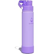 avodvo 24oz Insulated Water Bottle with 2-in-1 Straw and Spout Lid, Keeps Cold 24H, Leak-Proof, B...