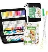 Ohuhu Adult Coloring Book 30 Patterns with 40 Colors Paper-Friendly Markers 230gsm Watercolor Spi...
