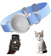 AirTag Cat Collar, Ultra Elastic Cat Tracker Collar, Airtag Holder Compatible with Apple Air Tag,...