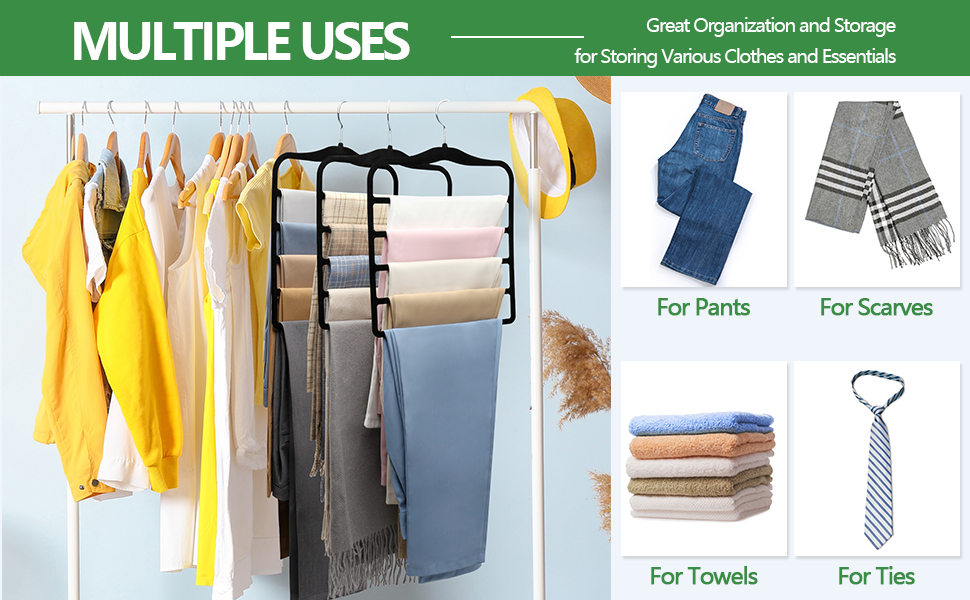 Multi Pants Hangers Space Saving