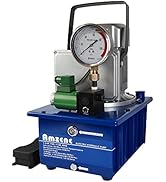 AMZCNC Electric Hydraulic Pump Power Pack Unit 2 Stage Double Acting 110v 10k psi (10000Psi One Way)