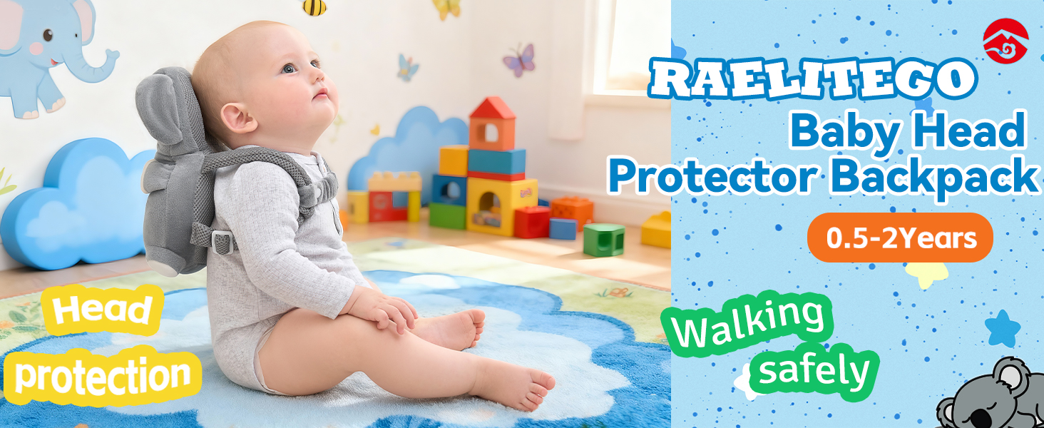 Raelitego Baby Head Protector Backpack