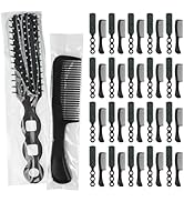 Gisdo 50 Pcs Hair Brush Combs Set in Bulk for Homeless Individually Wrapped Curly Thick Long Smoo...