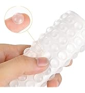 200PCS Cabinet Bumpers Clear Rubber Bumpers Self Adhesive, Soft Close Cabinet Door Bumper Dots, S...