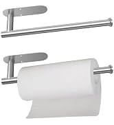Paper Towel Holder Under Cabinet for Kitchen, Adhesive Paper Towel Roll Rack for Bathroom Towel, ...