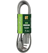 GREATIDE 6 Ft Heavy Duty Extension Cord Wire, 14 Gauge 3 Prong SPT-3 Extension Cord, 3 Pronged Co...