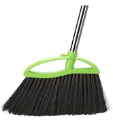 Soft Bristles Green Angle Broom Long Handle Indoor Broom for Hardwood Floor Sweeping Floor Cleani...