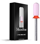 MelodySusie Ceramic Nail Drill Bits Small Barrel Smooth Top Fine Pink | 3/32''for Nail Drill,Two-...