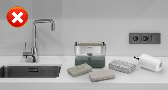 dual soap dispenser for kitchen sink
