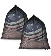 OTraki 20 x 24 inch Mesh Laundry Bag 2 Pack Small Washing Bags for Dirty Clothes Black Drawstring...