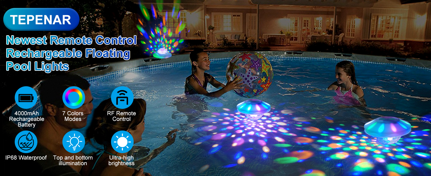 Rechargeable Swimming Pool Lights