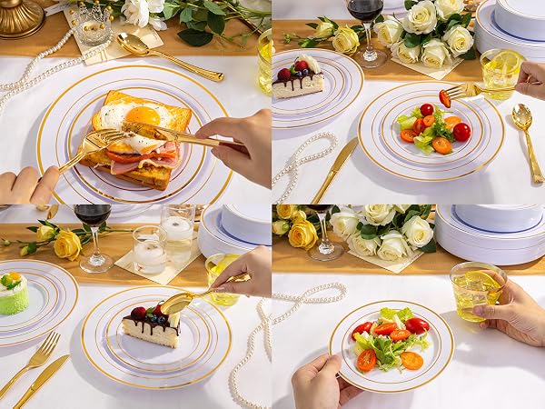 Gold dinnerware set