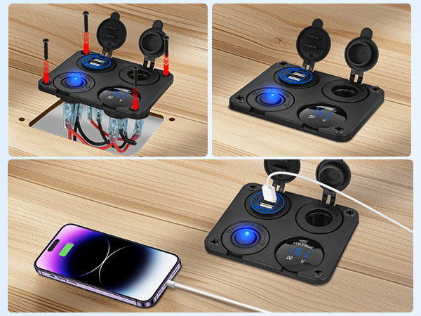 4 in 1 multi functional switch panel