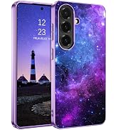 GUAGUA for Samsung Galaxy S26 Case Glow in Dark Cute Space Nebula Pattern Noctilucent Luminous Sh...