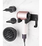 Dyson Hair Dryer Holder, Wall Mounted Aluminum Alloy Hair Dryer Wall Mount for Supersonic/Nural, ...
