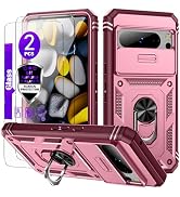 for Google Pixel 8 Pro Case with Camera Cover Slider, 2*Tempered Glass Screen Protectors,Build in...