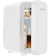 Enventor Mini Refrigerator, 6L/ 8 Can Compact Skincare Fridge AC+DC Power Cooler & Warmer Small R...