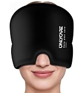 ONLYCARE Migraine Relief Cap, Upgraded Headache Relief Cap with Odorless Reusable Gel Head Wrap, ...
