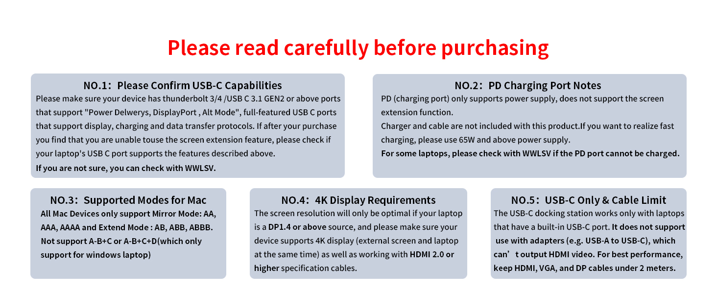 Find answers to common questions about the laptop docking station, its ports, charging, and display.
