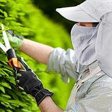 Sun cap for gardening work