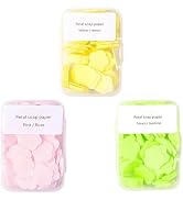 Seadiquiet 3 Boxes 300Pcs Portable Hand Washing Soap Sheets, Different Scented Mini Petal Hand Wa...