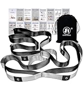Foyer Nuage Stretch Bands for Exercise, Non Elastic Yoga Stretching Strap with Loops, 3.8cm x 2.4...