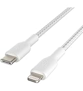 Belkin BoostCharge Nylon Braided USB C to Lightning Cable 3.3ft/1M - MFi Certified 18W Power Deli...