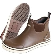 NEW VIEW 6-Inch Ankle Deck Boots for Men, Non-Slip Rubber Boat Boots Neoprene Waterproof for Salt...