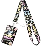 Black Cute ID Badge Holder Lanyard for ID Badges & Keys for Teachers Cute Books Keychain Lanyard ...